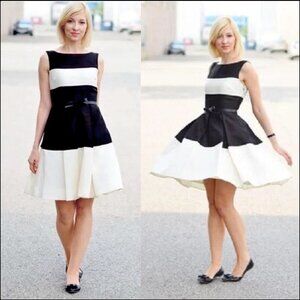 Kate Spade ♠️ Gayle Sleeveless Colorblock Fit & Flare Dress w Pockets, Size 10